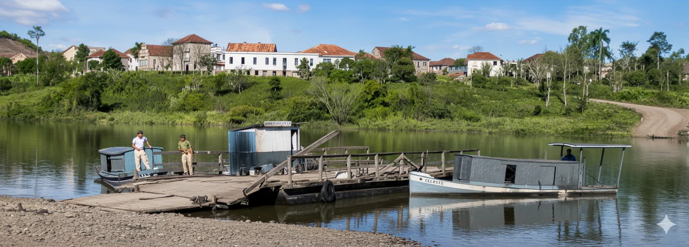 Foto restaurada e colorizada: Lago E Paisagem Urbana