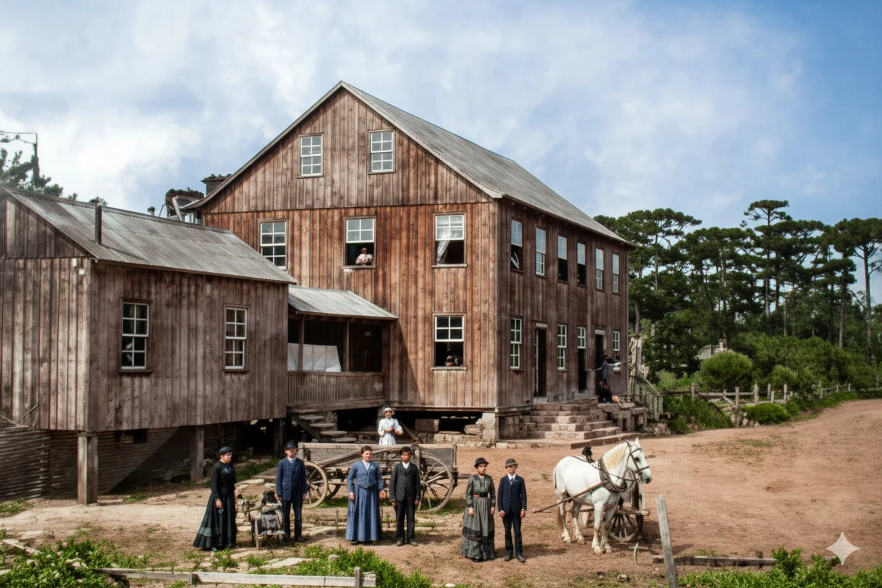 Foto restaurada e colorizada: Cinema Historico