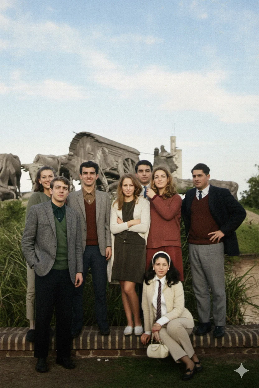 Foto restaurada e colorizada: Grupo De Homens Em Retrato